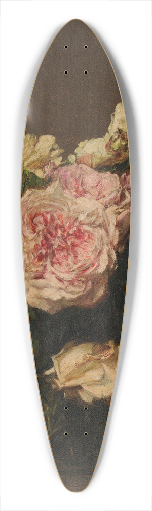 Henri Fantin-Latour - Roses dans un vase de cristal 39.3 inch art pintail longboard deck