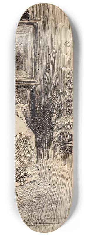 Charles Dana Gibson - A Kind Suggestion 8.25 inch art skate deck