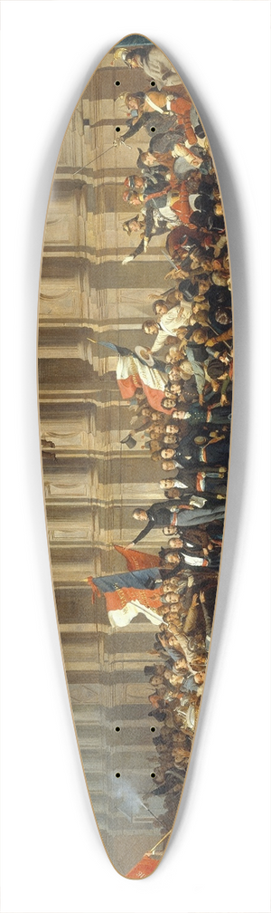 Henri Flix Emmanuel Philippoteaux - Lamartine refusant le drapeau rouge devant lHtel de Ville 39.3 inch art pintail longboard deck
