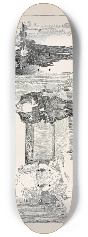 Charles Dana Gibson - A little story 8.25 inch art skate deck