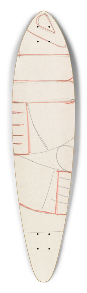 Henri Gaudier-Brzeska - Abstract Figure Study 39.3 inch art pintail longboard deck Henri Gaudier-Brzeska - Abstract Figure Study 39.3 inch art pintail longboard deck