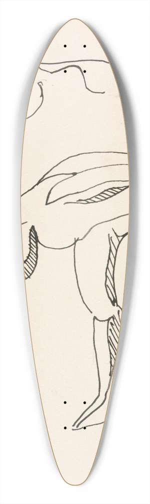 Henri Gaudier-Brzeska - Bowing Figure 39.3 inch art pintail longboard deck