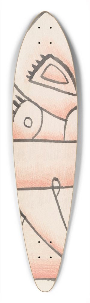 Henri Gaudier-Brzeska - Crouching Figure 39.3 inch art pintail longboard deck Henri Gaudier-Brzeska - Crouching Figure 39.3 inch art pintail longboard deck