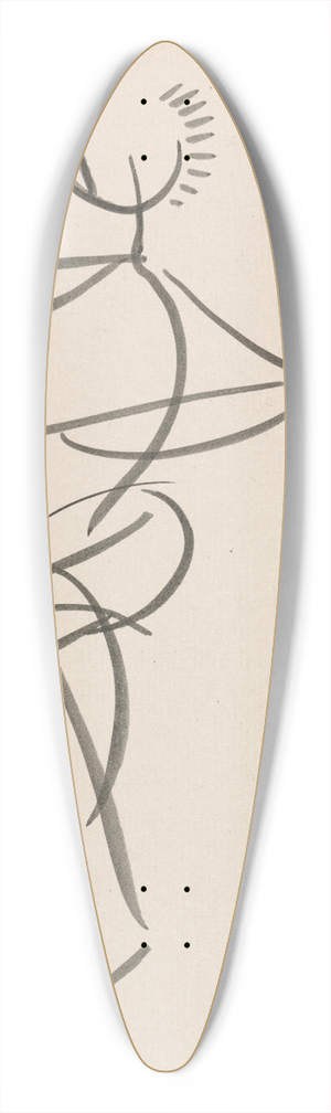 Henri Gaudier-Brzeska - Dancing Figure 39.3 inch art pintail longboard deck