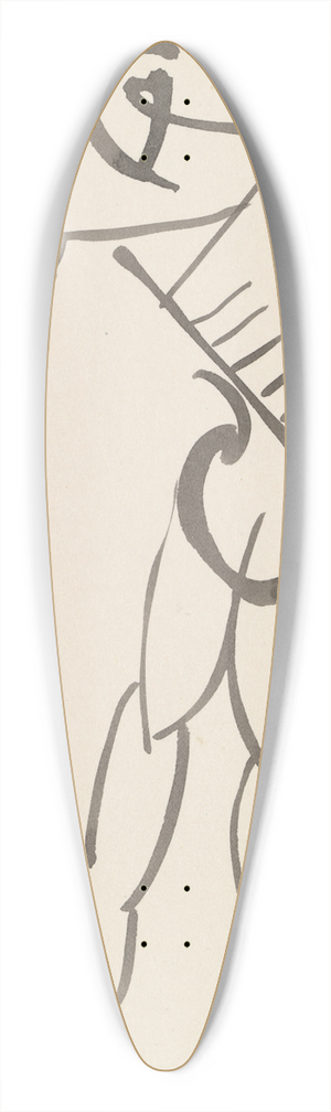 Henri Gaudier-Brzeska - Dancing Figure 39.3 inch art pintail longboard deck
