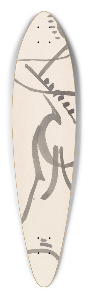 Henri Gaudier-Brzeska - Dancing Figure 39.3 inch art pintail longboard deck