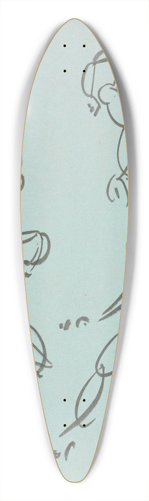 Henri Gaudier-Brzeska - Four Studies of Dancing Figures 39.3 inch art pintail longboard deck Henri Gaudier-Brzeska - Four Studies of Dancing Figures 39.3 inch art pintail longboard deck