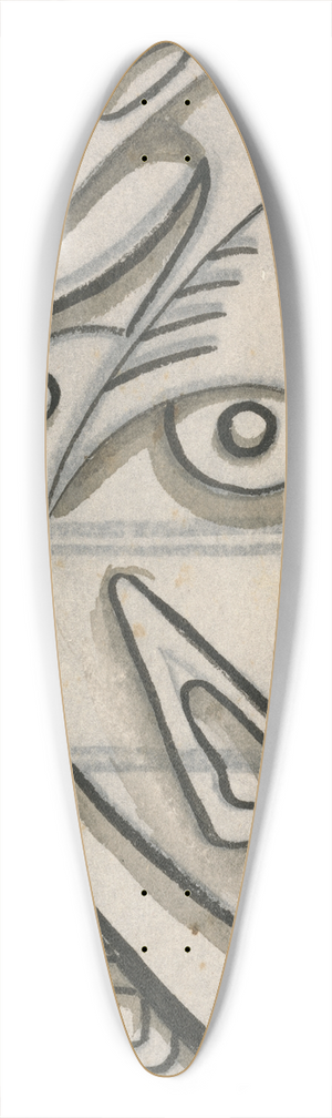 Henri Gaudier-Brzeska - Relief Design of a Seated Female Figure 39.3 inch art pintail longboard deck Henri Gaudier-Brzeska - Relief Design of a Seated Female Figure 39.3 inch art pintail longboard deck