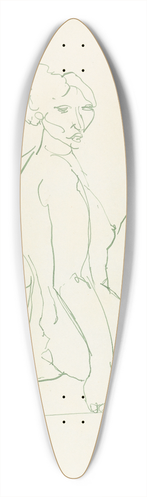 Henri Gaudier-Brzeska - Seated Female Figure 2 39.3 inch art pintail longboard deck Henri Gaudier-Brzeska - Seated Female Figure 2 39.3 inch art pintail longboard deck