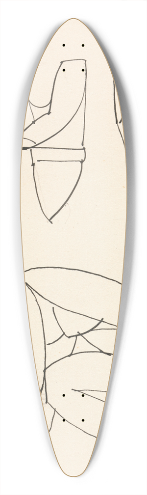 Henri Gaudier-Brzeska - Three Figure Studies 39.3 inch art pintail longboard deck