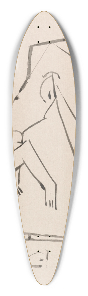 Henri Gaudier-Brzeska - Two Studies for a Sculpture 39.3 inch art pintail longboard deck
