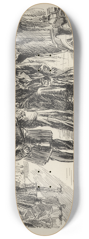 Charles Dana Gibson - Among those not invited 8.25 inch art skate deck