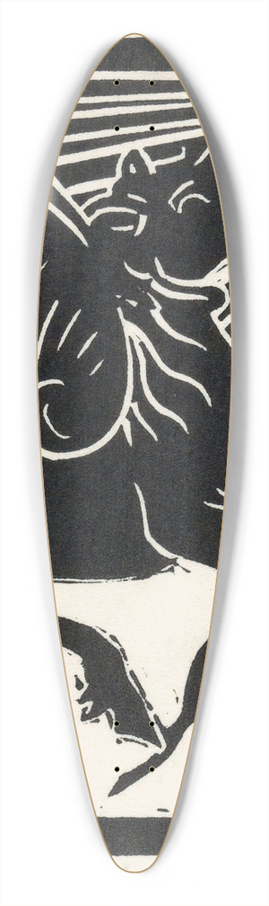 Henri Jonas - Gevleugeld paard 39.3 inch art pintail longboard deck