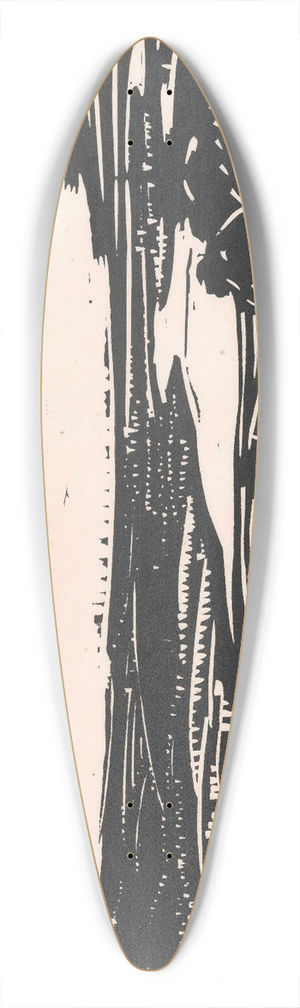 Henri Jonas - Landschap met meanderende rivier 39.3 inch art pintail longboard deck