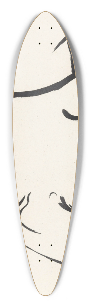 Henri Jonas - Naakte vrouw die haar borst aanraakt 39.3 inch art pintail longboard deck