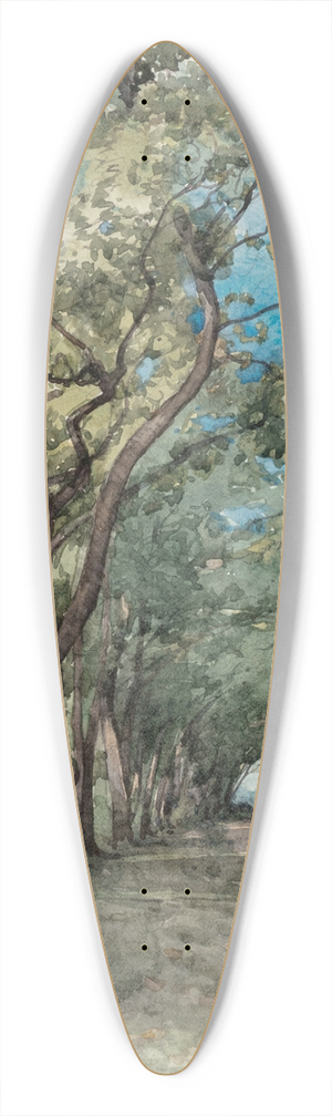 Henri-Joseph Harpignies - Alle sous-bois 39.3 inch art pintail longboard deck