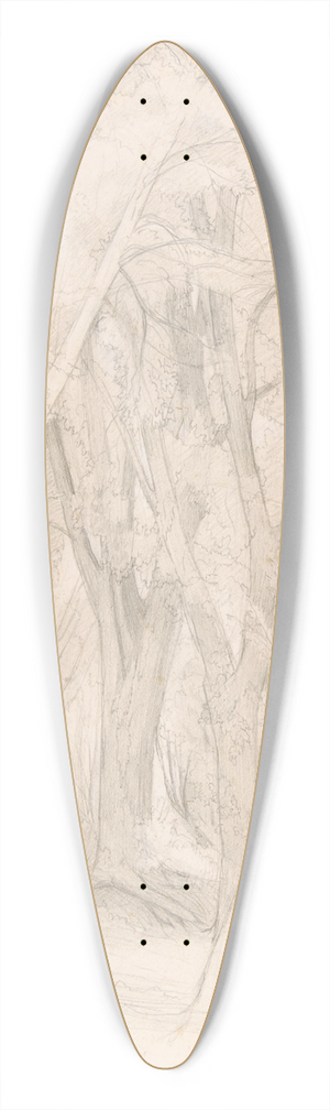 Henri-Joseph Harpignies - Forest Interior 39.3 inch art pintail longboard deck