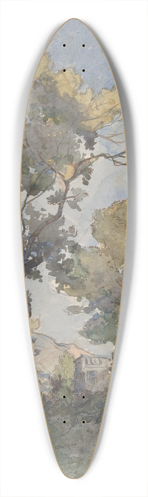 Henri-Joseph Harpignies - Landscape 39.3 inch art pintail longboard deck
