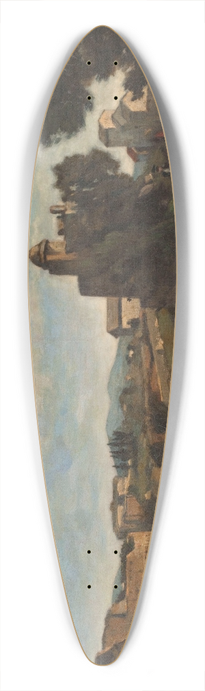 Henri-Joseph Harpignies - Le Colise  Rome 39.3 inch art pintail longboard deck