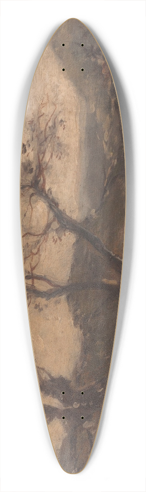 Henri-Joseph Harpignies - Le ruisseau 39.3 inch art pintail longboard deck