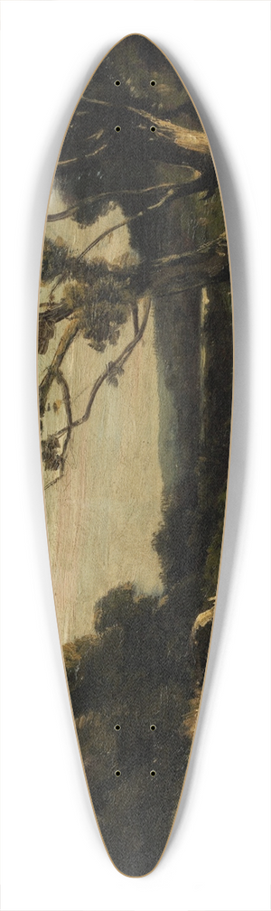 Henri-Joseph Harpignies - Morning in the Nievre 39.3 inch art pintail longboard deck