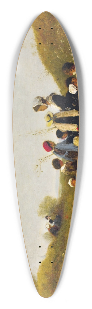 Henri-Joseph Harpignies - The Childrens Walk 39.3 inch art pintail longboard deck