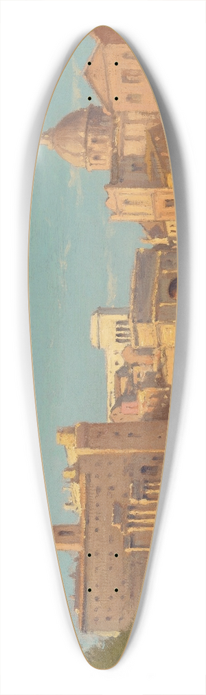 Henri-Joseph Harpignies - The Roman Forum 39.3 inch art pintail longboard deck
