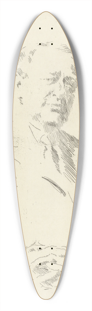 Henrik Lund - Mannsportrett 8 39.3 inch art pintail longboard deck