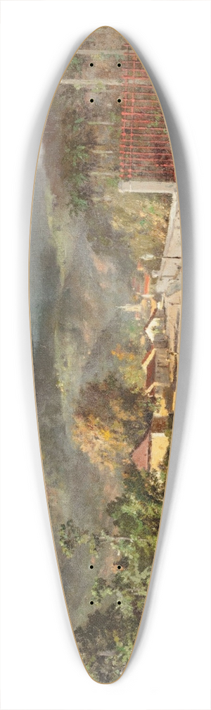 Henri Langerock - A street in Rio de Janeiro 39.3 inch art pintail longboard deck