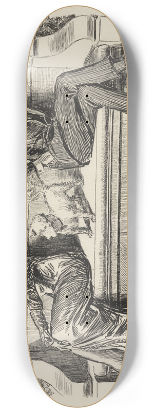 Charles Dana Gibson - Another case of trying to keep neutral 8.25 inch art skate deck