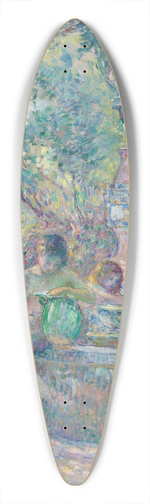 Henri Lebasque - Saint-Tropez, deux jeunes filles  la fontaine 39.3 inch art pintail longboard deck