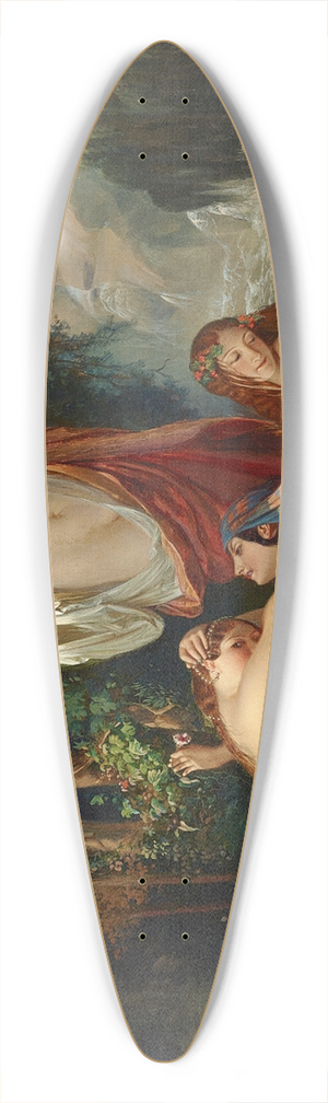 Henri Lehmann - Les baigneuses  Les filles de la source 39.3 inch art pintail longboard deck