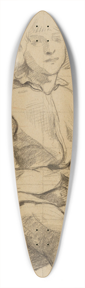 Henri Leopold Lvy - Etude de jeune homme assis tenant une tablette 39.3 inch art pintail longboard deck