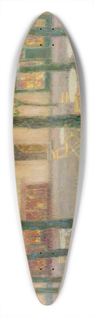 Henri Le Sidaner - La Place des buveurs deau, Aix-les-Bains 39.3 inch art pintail longboard deck
