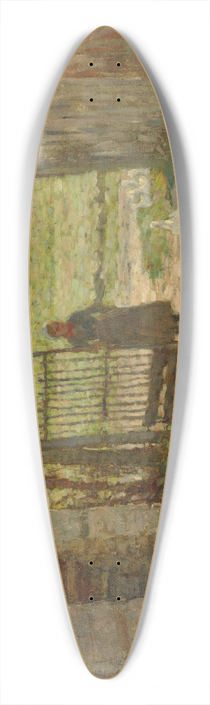Henri Le Sidaner - La porte de la ferme 39.3 inch art pintail longboard deck