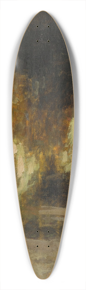 Henri Le Sidaner - Maison au clair de lune, Gerberoy 39.3 inch art pintail longboard deck