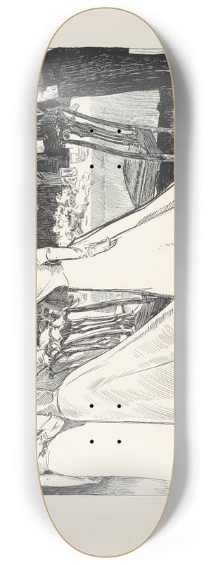 Charles Dana Gibson - A Senseless after-dinner custom 8.25 inch art skate deck Charles Dana Gibson - A Senseless after-dinner custom 8.25 inch art skate deck