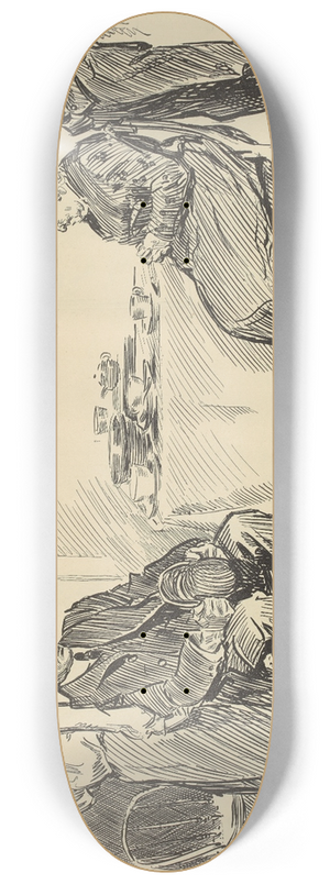 Charles Dana Gibson - Asking the old folks 8.25 inch art skate deck
