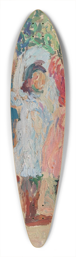 Henri Martin - Trois petites filles au jardin, un matin dt 39.3 inch art pintail longboard deck