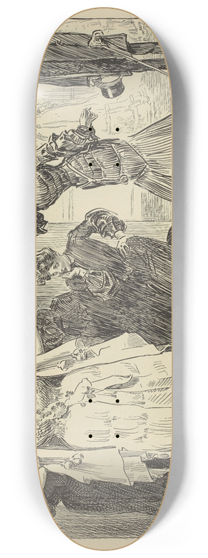 Charles Dana Gibson - At the dressmakers 8.25 inch art skate deck