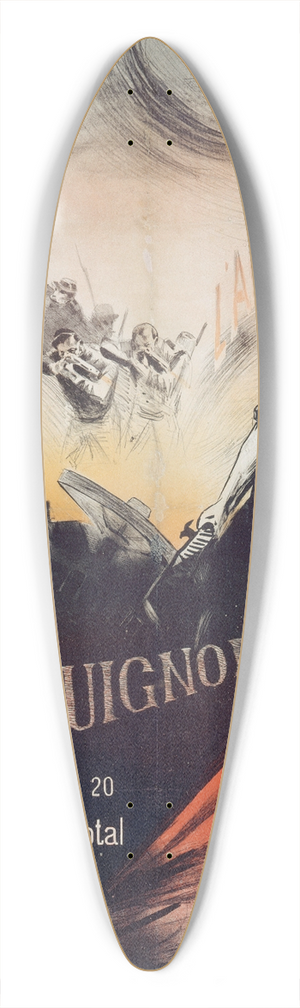 Henri-Patrice Dillon - Lami De Lordre Georges Darien Grand Guignol 39.3 inch art pintail longboard deck Henri-Patrice Dillon - Lami De Lordre Georges Darien Grand Guignol 39.3 inch art pintail longboard deck