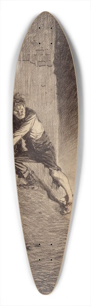 Henrique Alvim Corra - Frightened Human 39.3 inch art pintail longboard deck