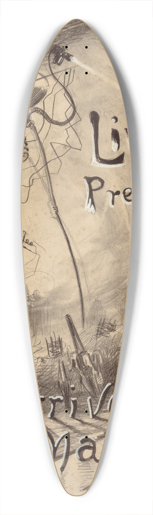 Henrique Alvim Corra - Livre Premier; Larrive des Martiens 39.3 inch art pintail longboard deck