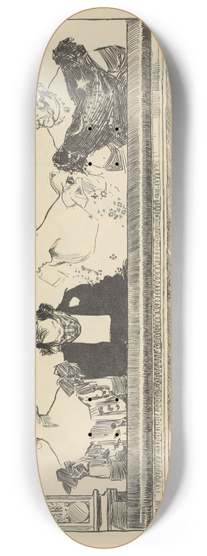 Charles Dana Gibson - At the opera 8.25 inch art skate deck