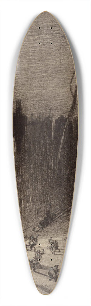 Henrique Alvim Corra - Martian Viewing Drunken Crowd 39.3 inch art pintail longboard deck