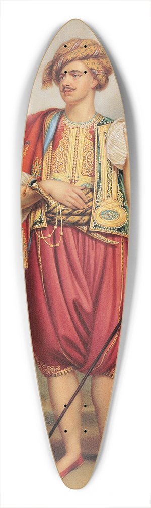 Henry Bone - A Portrait of Thomas Hope in Turkish Costume 39.3 inch art pintail longboard deck