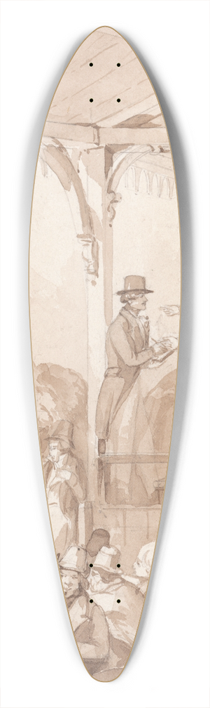 Henry Dawe - The Life of a Nobleman: Scene the Fourth  The Betting Booth 39.3 inch art pintail longboard deck
