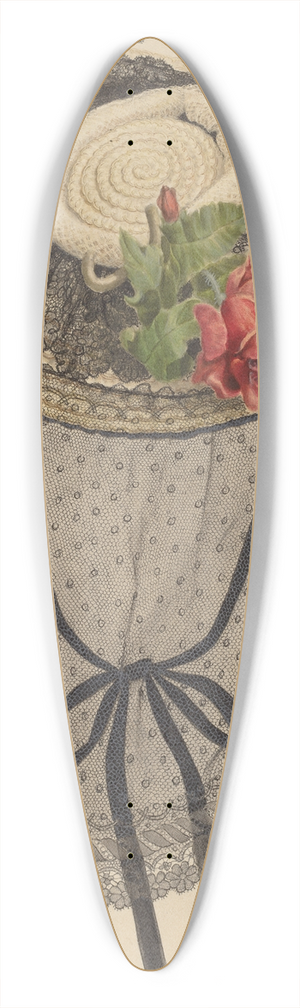 Henry De Wolfe - Lace and Straw Bonnet 39.3 inch art pintail longboard deck