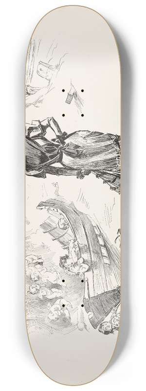 Charles Dana Gibson - Danger 8.25 inch art skate deck