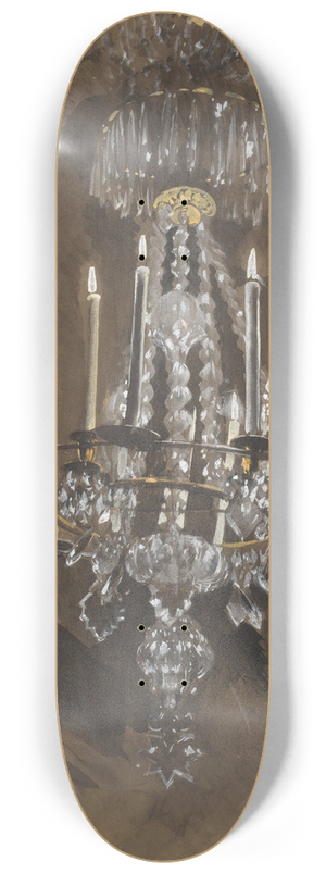 Adolph von Menzel - Kristallkronleuchter 8.25 inch art skate deck
